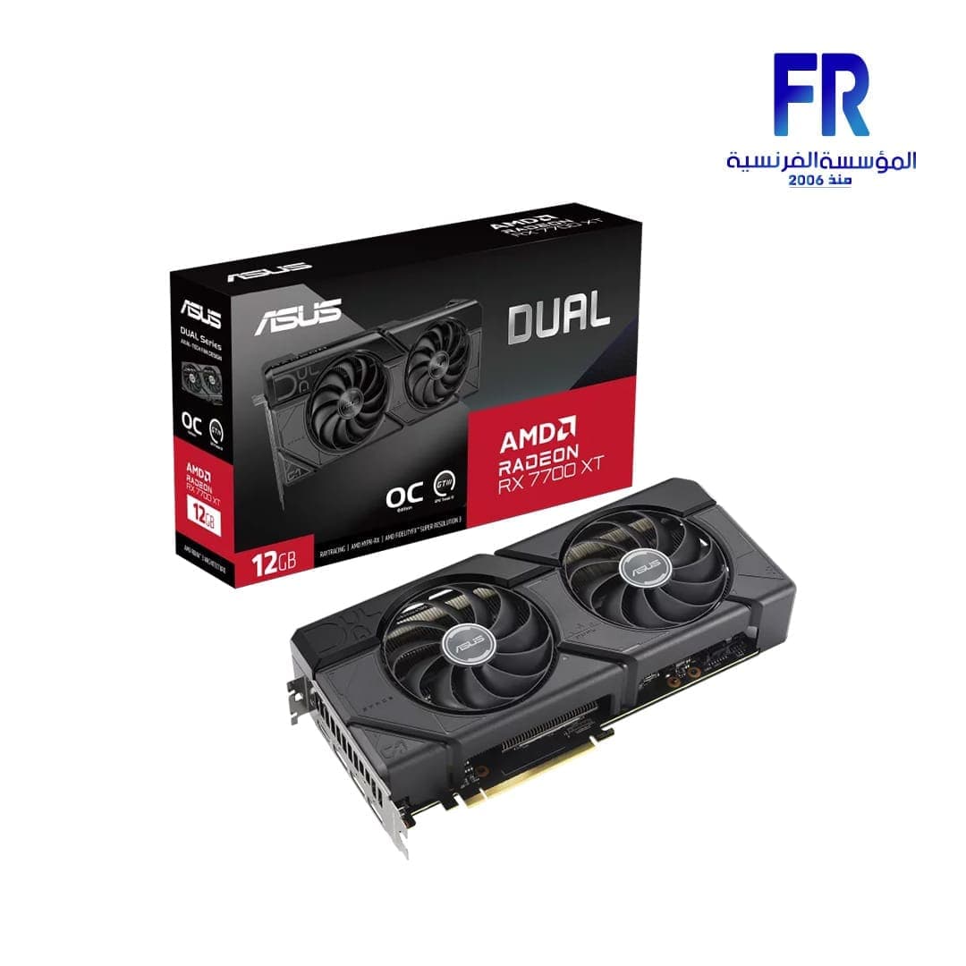 كرت شاشة اسوس Dual Radeon RX 7700 XT OC 12GB GDDR6