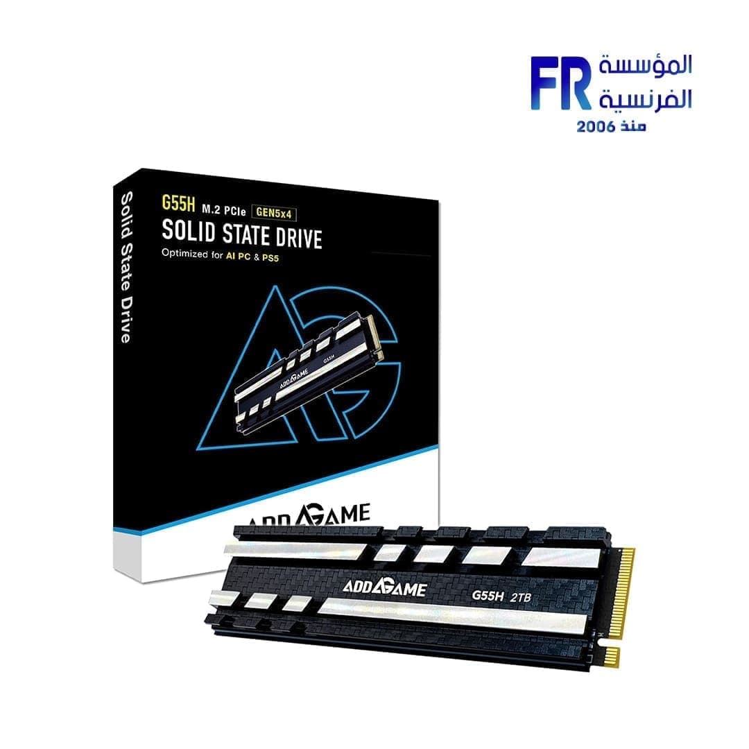 هارد SSD داخلي Addlink G55H سعة 2TB M.2 2280 Pcie Gen5 Nvme مع مشتت حراري