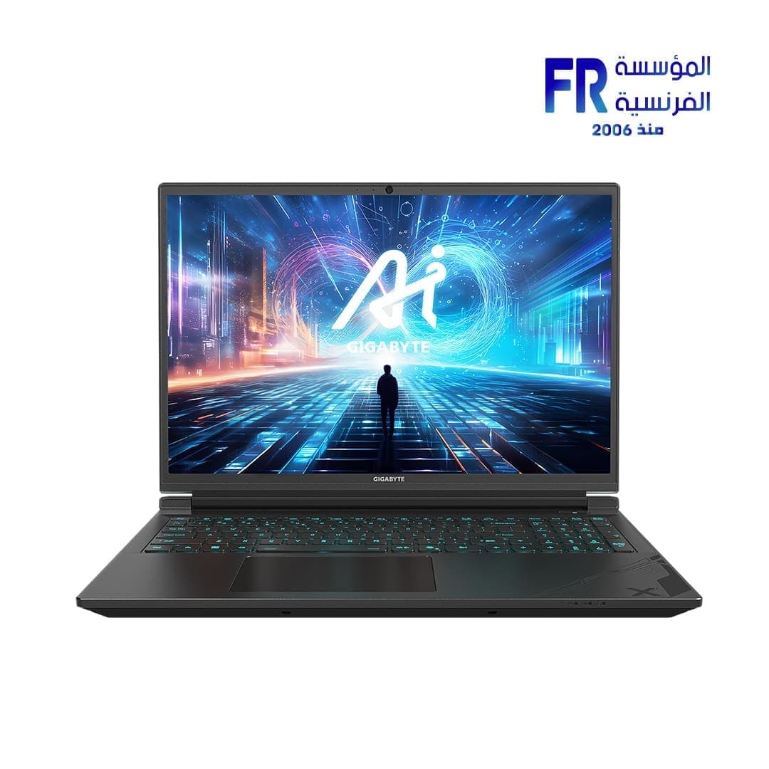 لابتوب جيمنج جيجابايت G6X 9KG 2024 انتل Core i7-13650HX-16GB (2×8) DDR5-512GB Nvme SSD-RTX4060 8GB GDDR6-16 بوصة FHD+ DOS