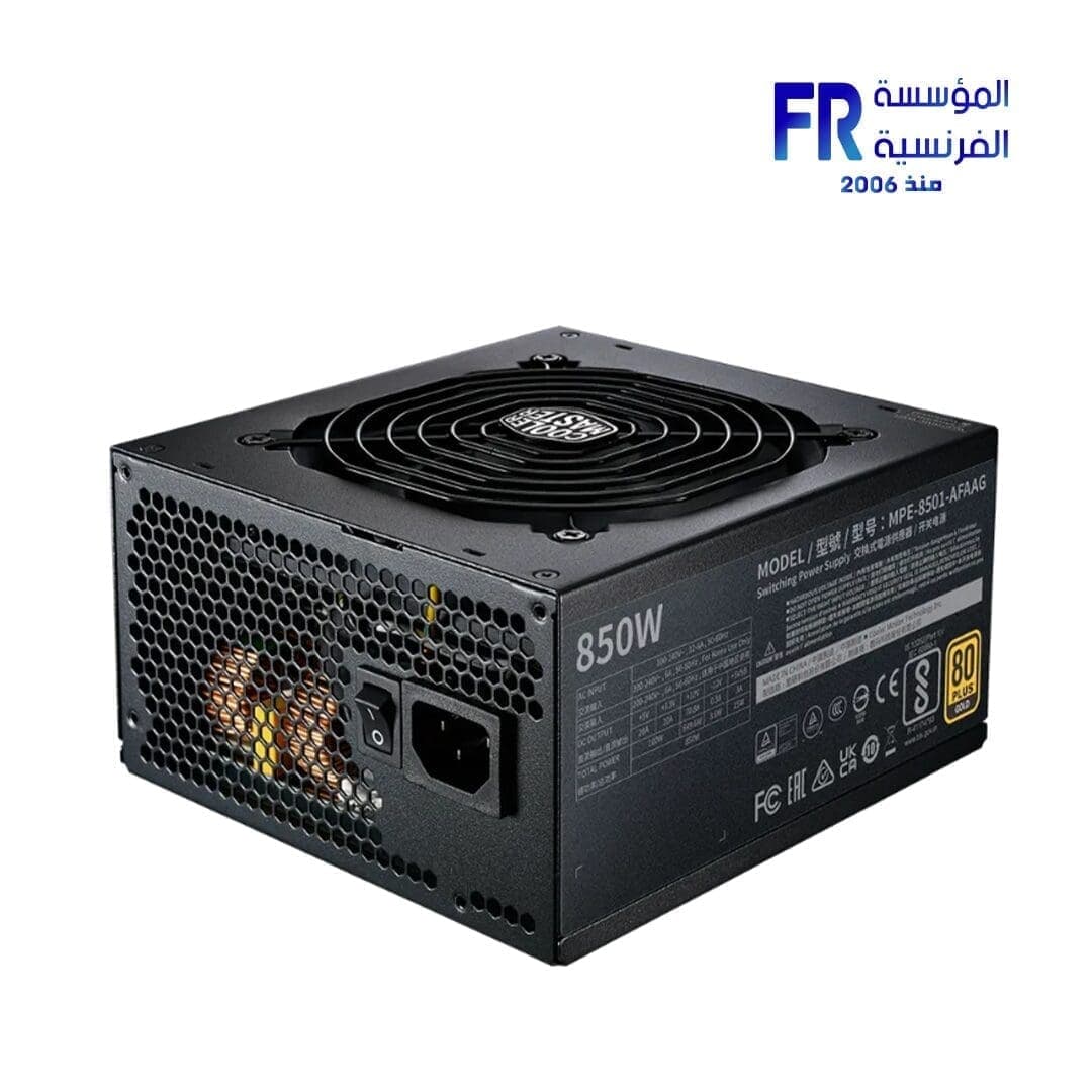 كولر ماستر MWE Gold 850 V2 كابلات قابلة للفصل بالكامل 80 Plus Gold ATX 3.0 مزود طاقة