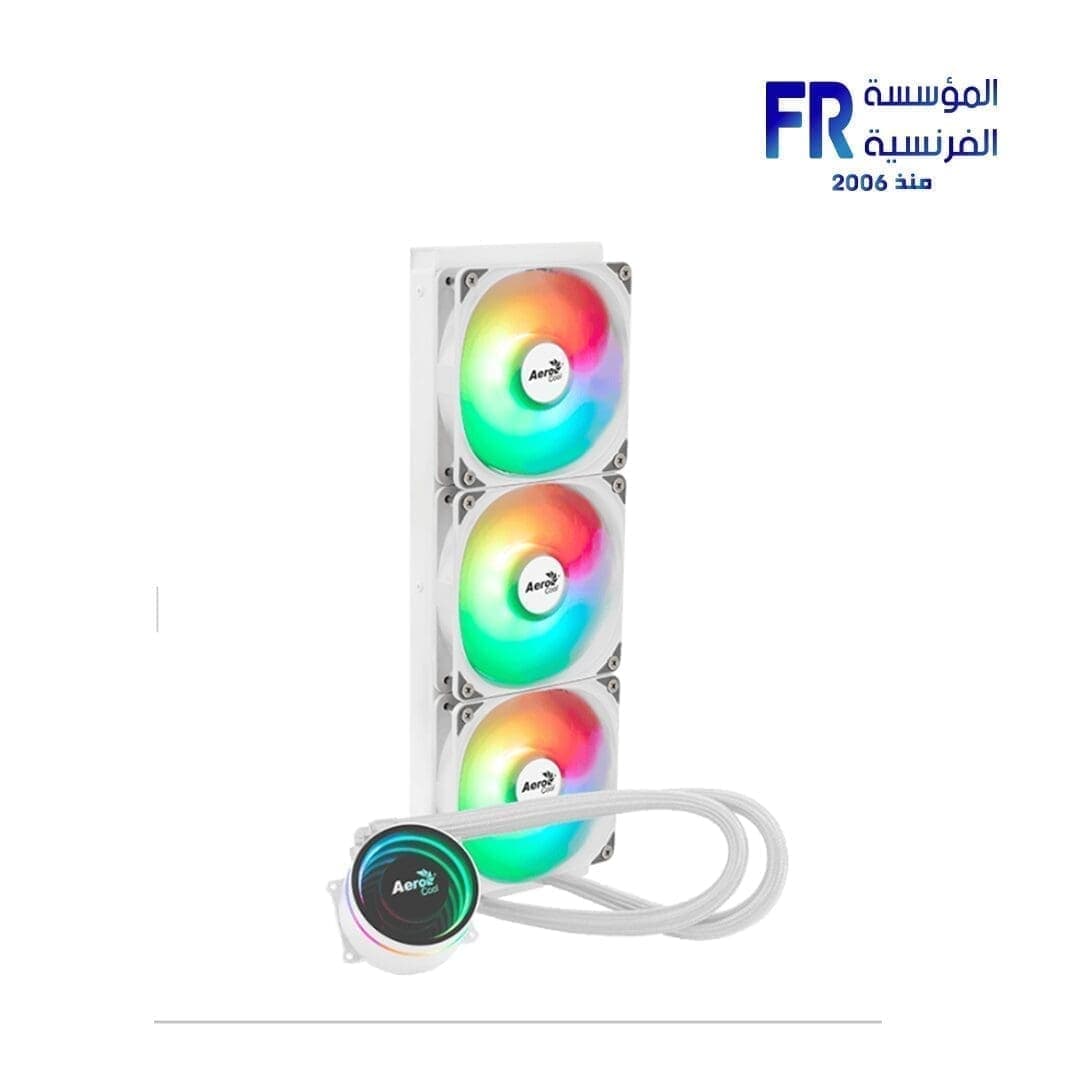 مبرد مائي للمعالج AeroCool Oasis L360 ARGB AIO - ابيض