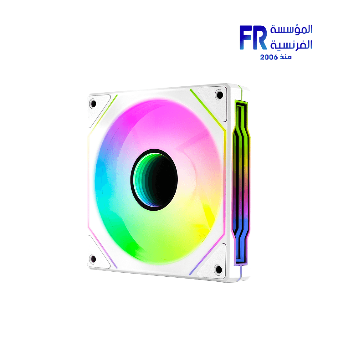 مروحة كيسة AeroCool Phantom M بـ 3 مراوح ARGB - ابيض