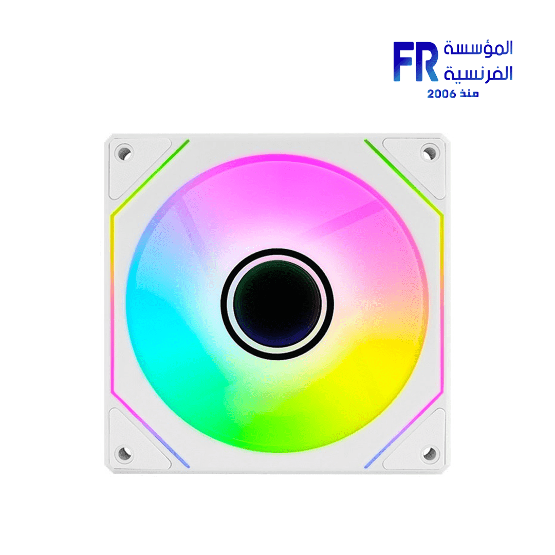 مروحة كيسة AeroCool Phantom M بـ 3 مراوح Reverse ARGB - ابيض