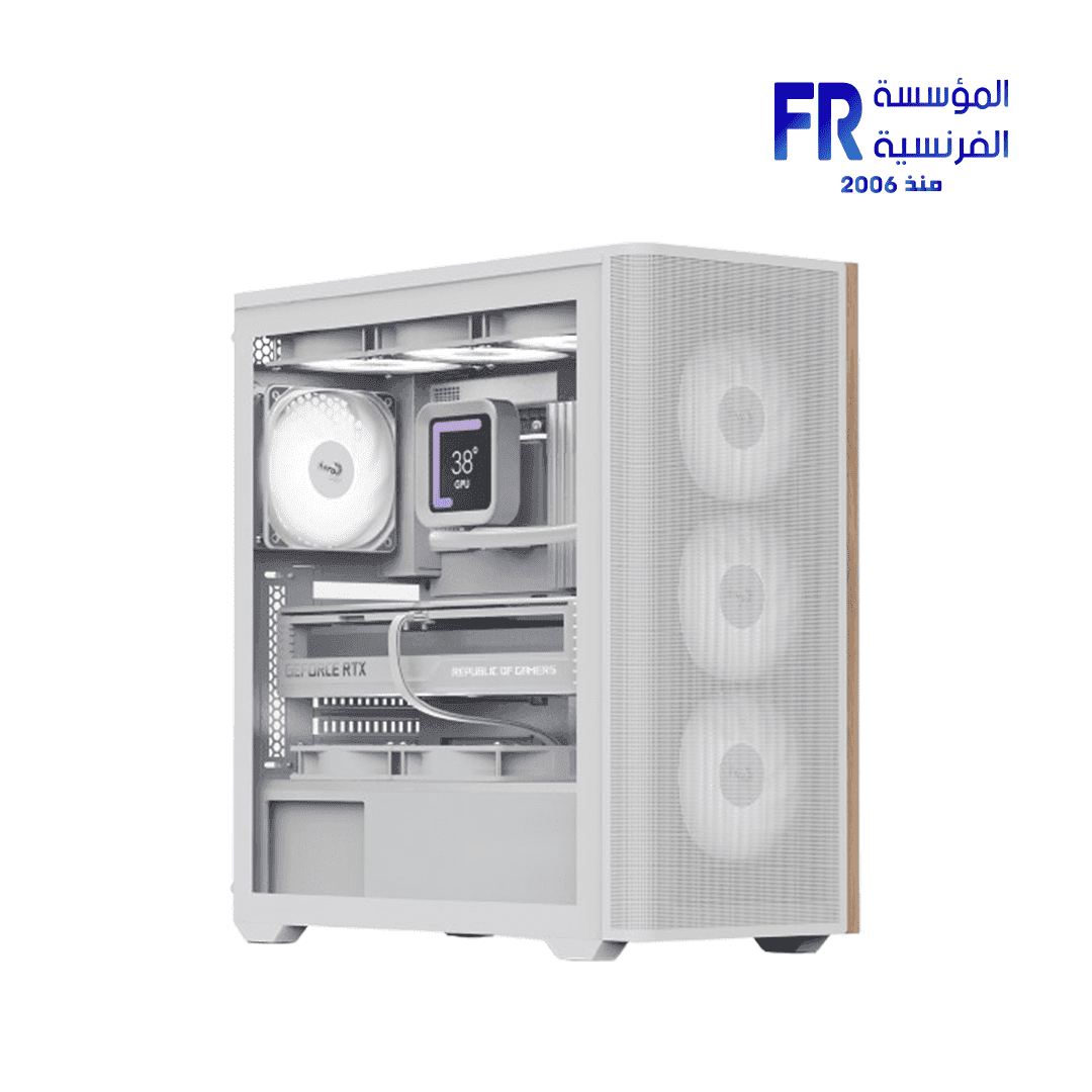 كيسة كمبيوتر AeroCool D501A ARGB - أبيض