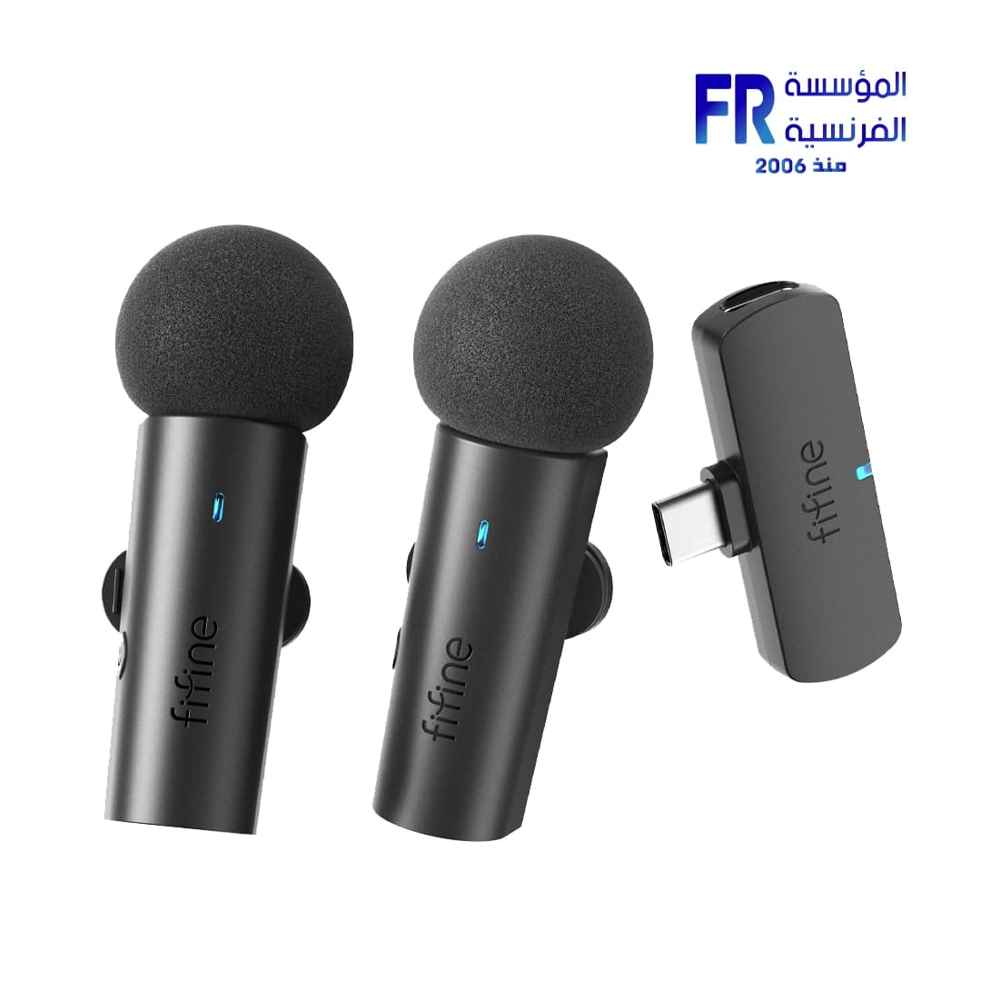 فيفاين M8 ميكروفون لافالير لاسلكي مزدوج