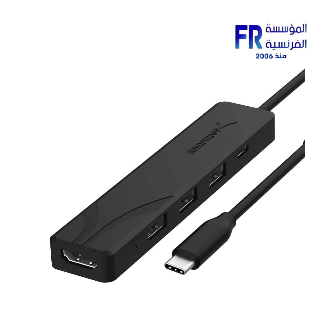موزع منافذ USB Type C من sabrent HB TC5P