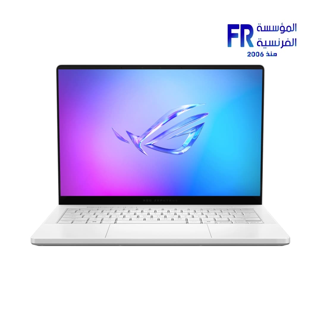 لابتوب اسوس ROG Zephyrus G14 (2025) Ryzen 9 - رام 32GB LPDDR5X 7500 - هارد 2TB M.2 Nvme SSD - كرت شاشة RTX 5070 8GB GDDR7 - شاشة 14 بوصة 3K OLED 120Hz أبيض