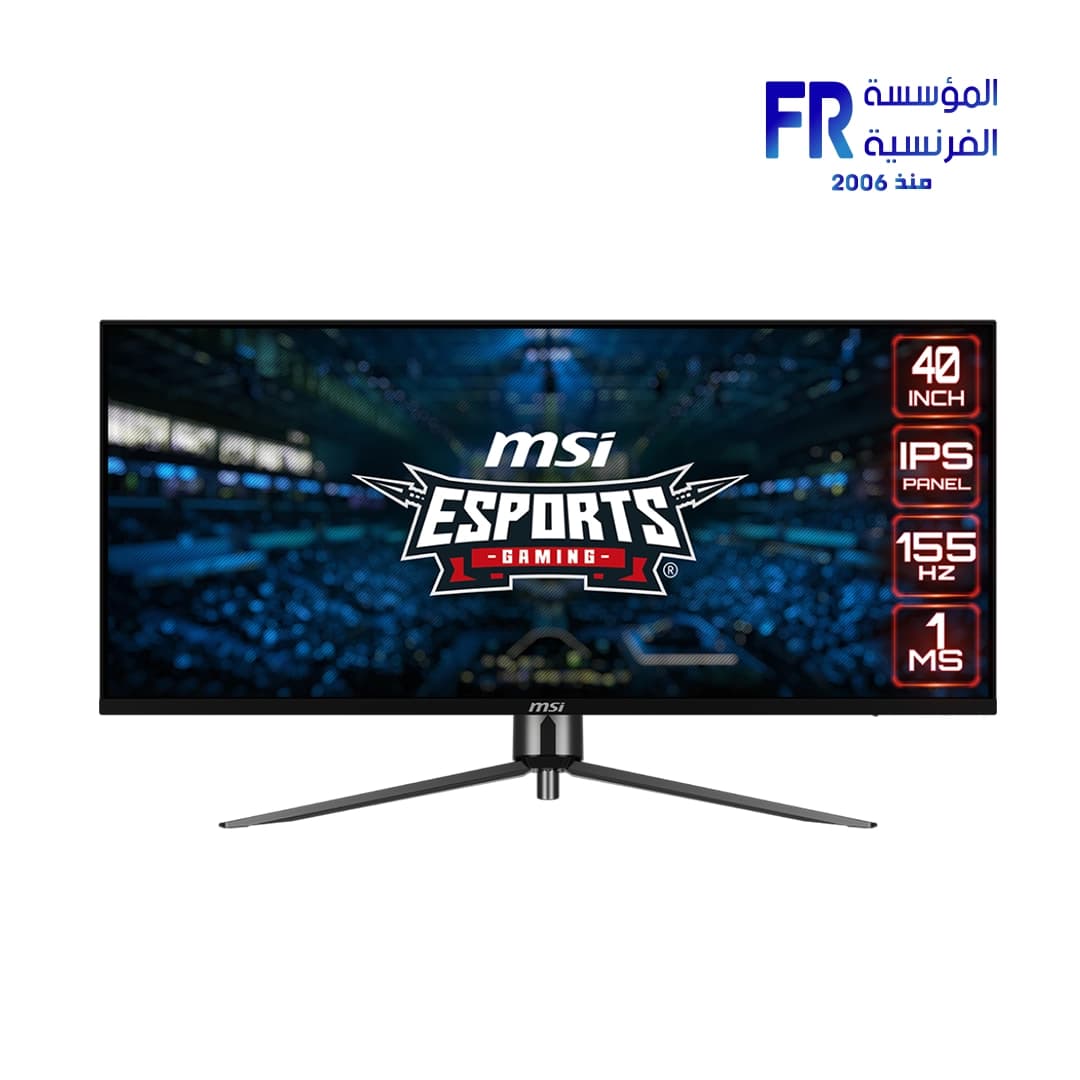 شاشة جيمنج ام اس اي 401QR مقاس 40 بوصة 155Hz 1Ms UWQHD IPS