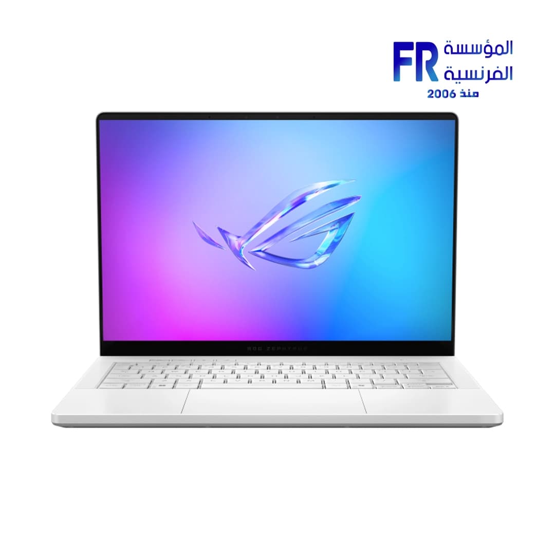 لابتوب اسوس ROG Zephyrus G14 (2025) Ryzen AI 9 HX 370 - رام 64GB LPDDR5X 8000 - هارد 2TB M.2 Nvme SSD - كرت شاشة RTX 5080 16GB GDDR7 - شاشة 14 بوصة 3K OLED 120Hz أبيض