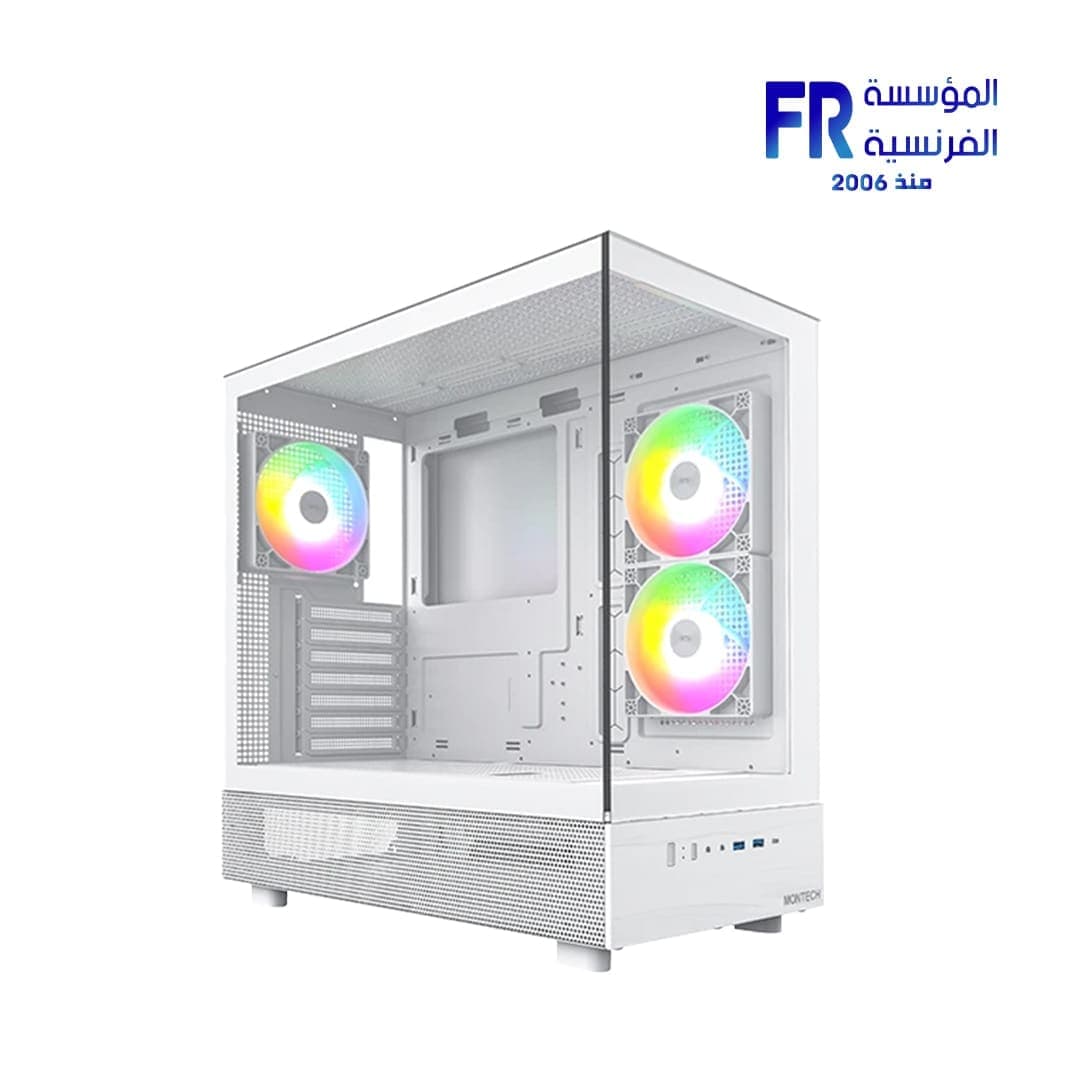 كيسة كمبيوتر Montech XR ARGB لون أبيض Mid Tower