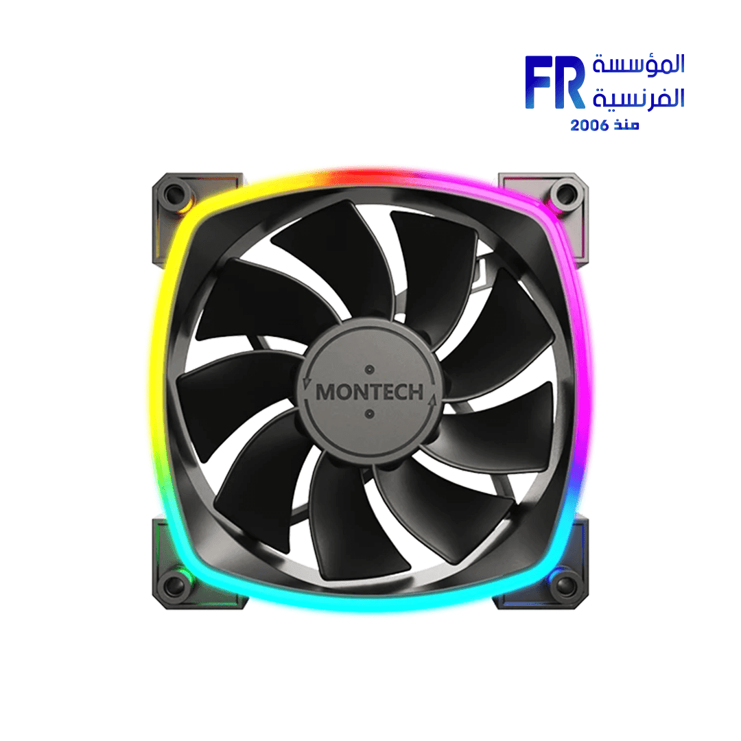 مروحة تبريد Montech RX120 PWM Reverse Blade 120mm RGB