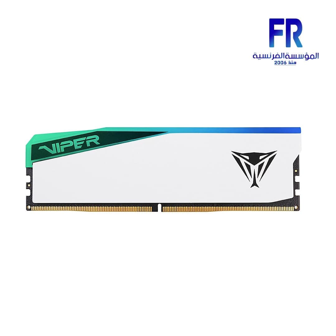 رامات باتريوت فايبر جيمنج ايليت 5 للكمبيوتر 64GB (2x32GB) 6000Mhz DDR5 CL30 - لون أبيض وأسود