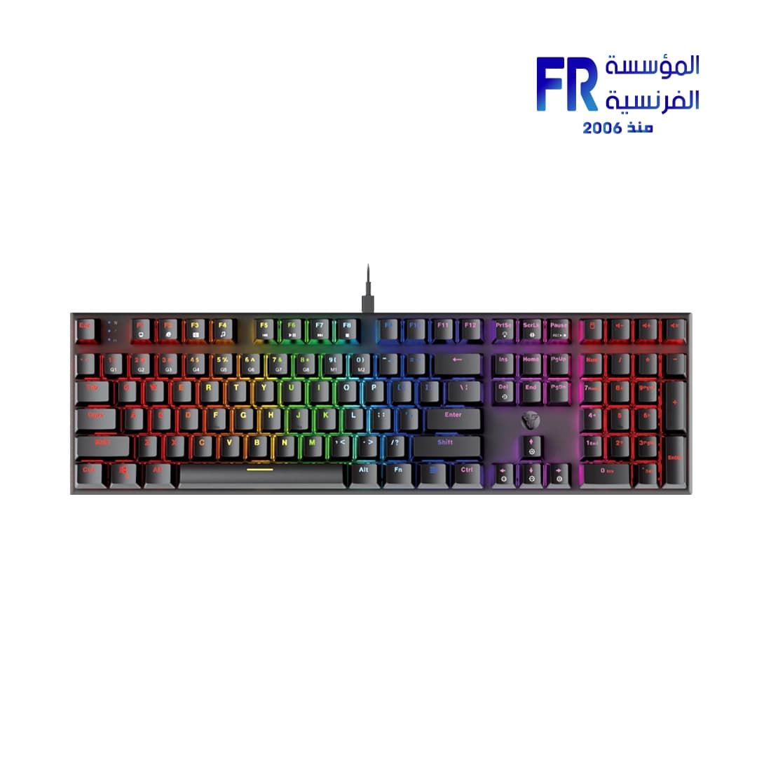 كيبورد ميكانيكي سلكي فان تك Maxfit 108 MK855 RGB سويتش أحمر