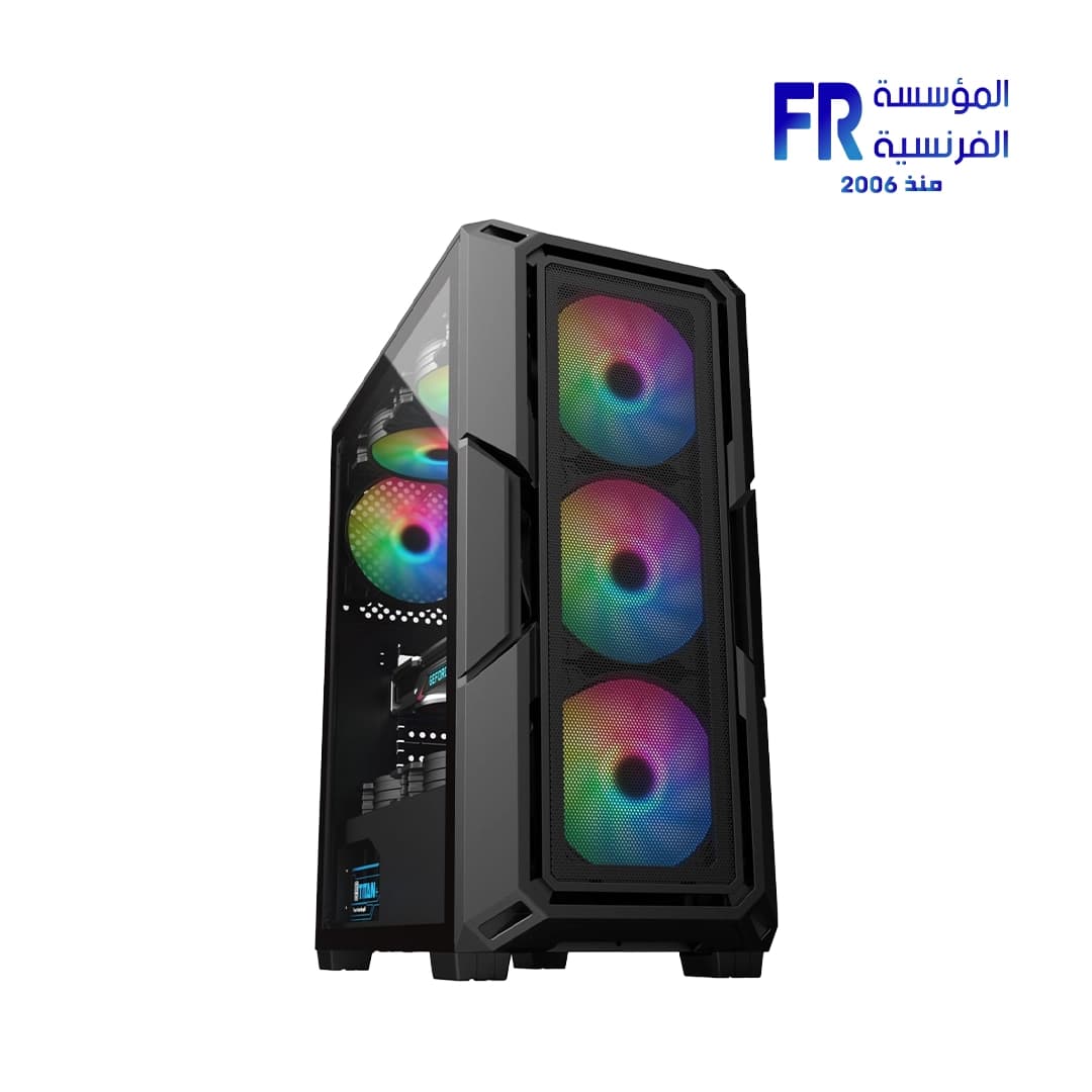 كيسة كمبيوتر Arktek NOVA BLACK + باور سبلاي 750 وات Mid Tower