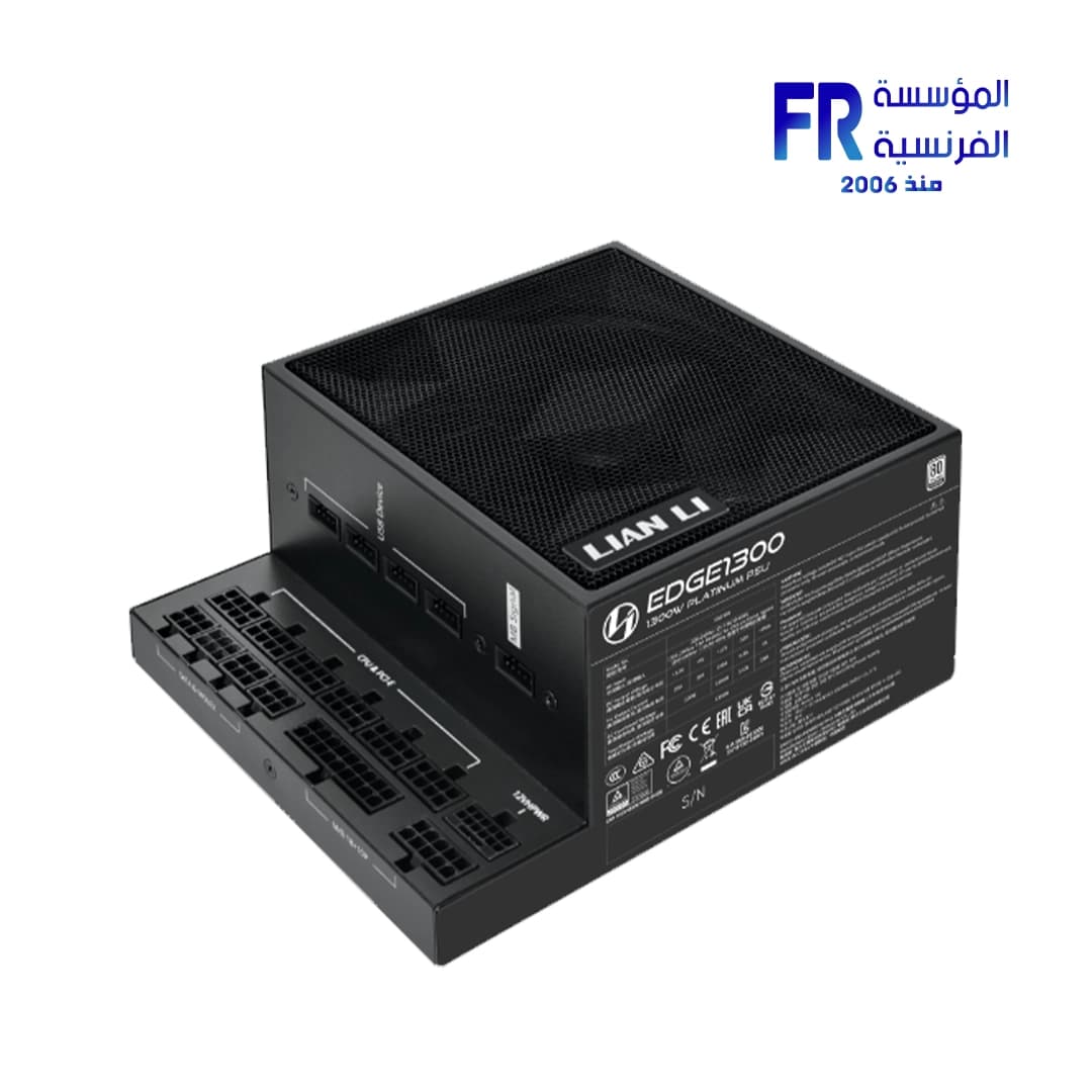 مزود طاقة Lian Li Edge EG1300 1300W 80 Plus PLATINUM ATX 3.1 كامل التعديل
