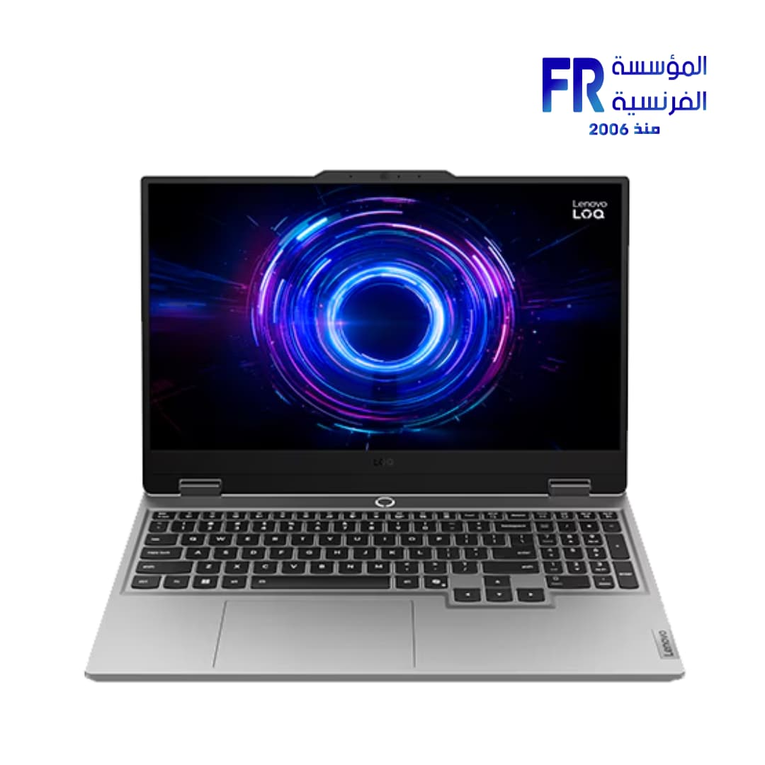 Lenovo LOQ 15IRX10 83JE004QAX – Intel Core i7-13650HX – 24GB DDR5 4800Mhz – 512GB PCIe 4.0 NVMe SSD – RTX 5060 8GB – 15.6 inch 144Hz FHD IPS G-SYNC – White Backlit Arabic Keyboard – NO OS – LA1 AI Chip – Luna Grey Gaming Laptop