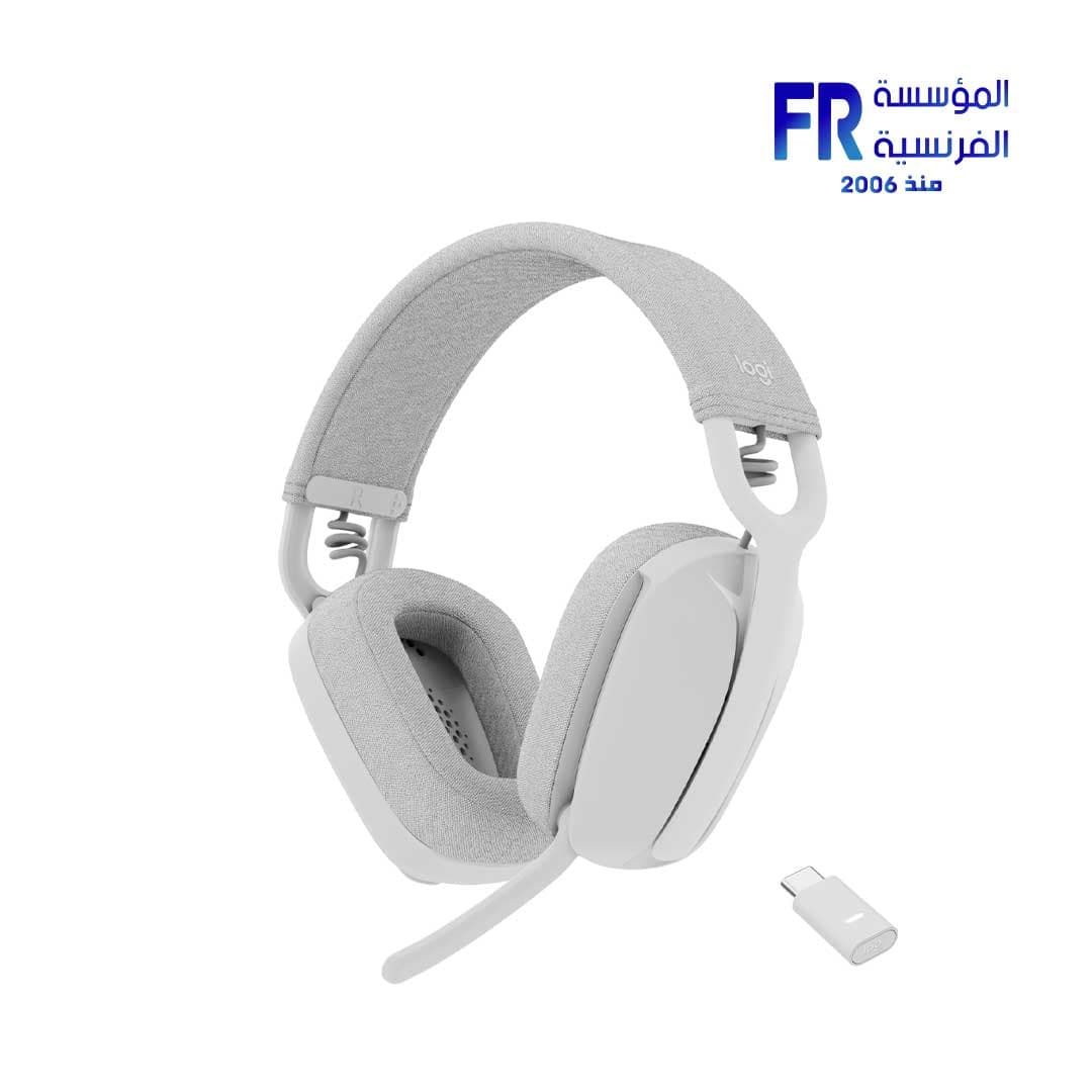 Logitech Zone Vibe Wireless Teams with Receiver Off white Business Headset