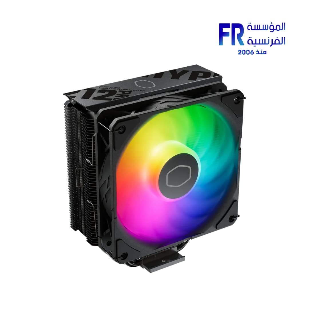 مبرد معالج هوائي كولر ماستر Hyper 212 Pro مقاس 120 مم، 4 انابيب حرارية، اضاءة ARGB