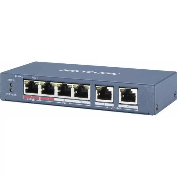 SWITCH HIKVISION 4PORT POE DS-3E0106P-E/M
