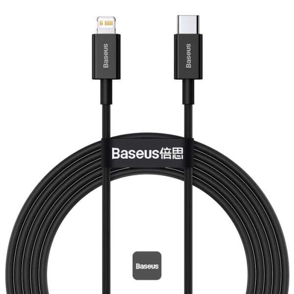 CABLE TYBE-C TO IP  20W 2M CRYSTAL BLACK