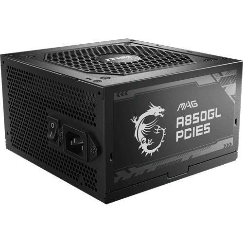 MSI MAG A850GL 850W Full Modular 80 Plus Gold PCIe 5.1 ATX 3.1 Gaming Power Supply