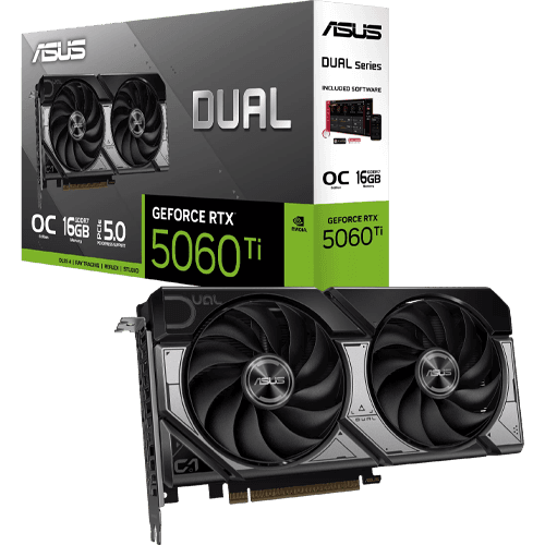 ASUS Dual GeForce RTX 5060 Ti 16GB GDDR7 OC Edition Graphics Card