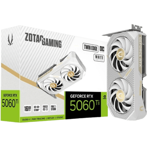 ZOTAC GAMING GeForce RTX 5060 Ti 16GB Twin Edge OC White Edition Graphics Card