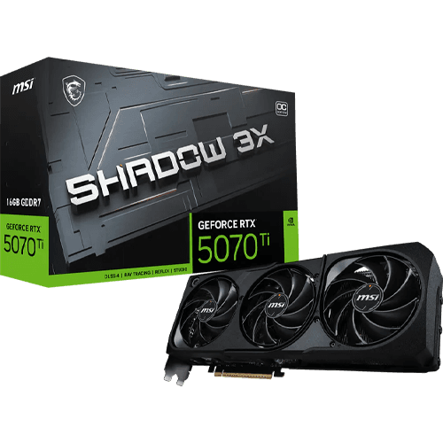 MSI GeForce RTX 5070 Ti Shadow 3X OC 16GB GDDR7 Graphics Card