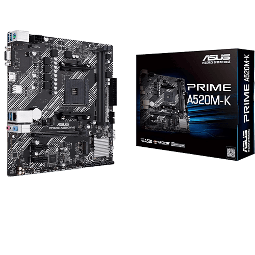 Asus Prime A520M-K | AM4 | DDR4 | PCIe 3.0 | mATX Motherboard