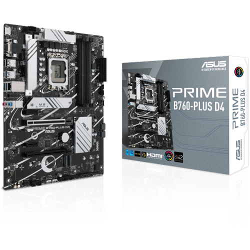ASUS PRIME B760-PLUS D4 | LGA 1700 | DDR4 | PCIe 5.0 | ATX Motherboard