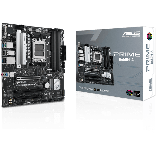 ASUS PRIME B650M-A | AM5 | DDR5 | PCIe 4.0 | mATX Motherboard