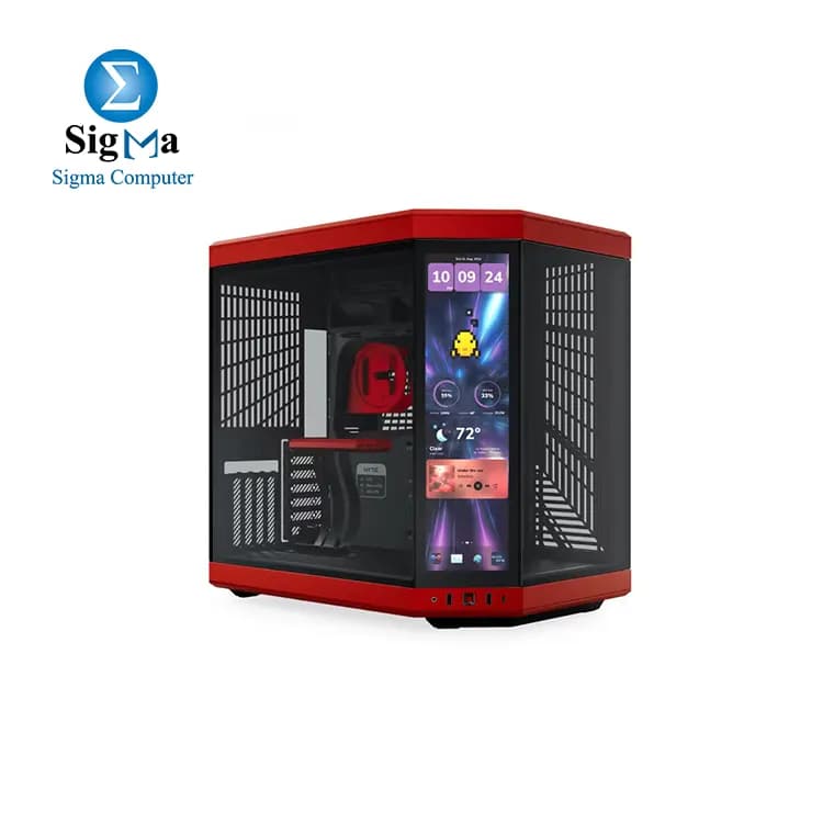 HYTE-Y70 Touch infinite with (3rd Gen Display) 14.9 inches 2.5k IPS 500nits+Gen 4.0 Riser Cable Black&Red Colour