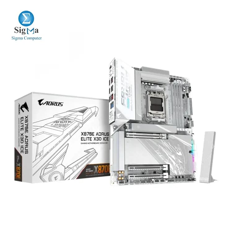GIGABYTE AORUS AMD X870E ELITE X3D ICE AMD AM5 ATX Motherboard