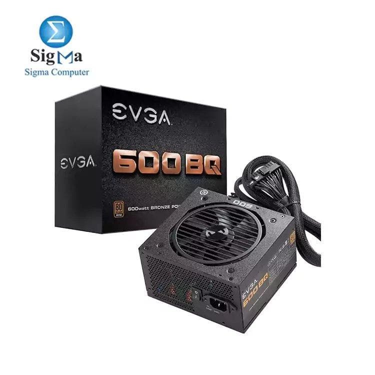 مزود طاقة EVGA 600 BQ, 80+ BRONZE 600W, شبه وحدات 110-BQ-0600-K2