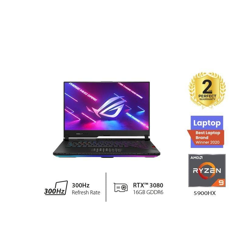 ASUS ROG Strix G533QS_HF242T RYZEN 9 5900HX RAM 32GB 1T SSD 15.6 FHD RTX 3080 16GB  WIN10