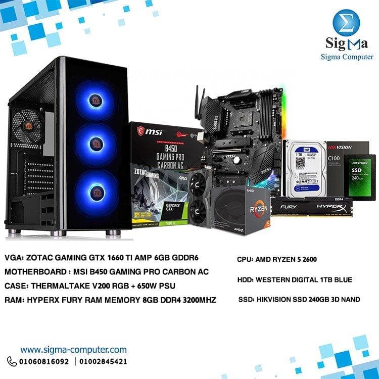 تجميعة جيمنج AMD 2600 رام 8GB