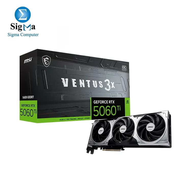كرت شاشة ام اس اي GeForce RTX 5060 Ti 16G VENTUS 3X OC