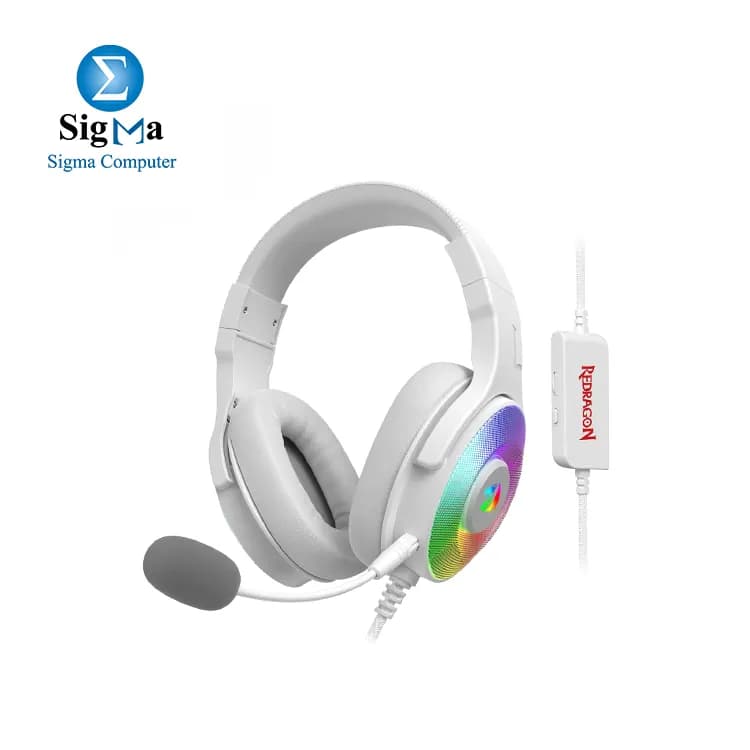 Redragon H350 RGB Wired Gaming Headset – 50mm Drivers, Stereo Surround Sound, Dynamic RGB Backlight, Detachable Microphone – Compatible with PC / PS4 / Xbox One / Nintendo Switch