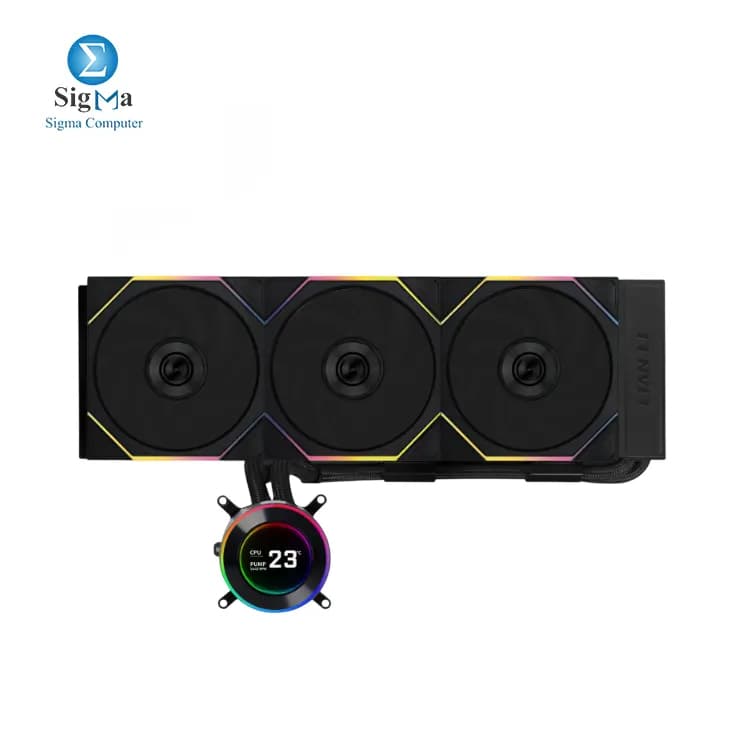 LIAN LI HydroShift II LCD-C 360TL 360MM Black with UNI FAN TL Wireles AIO Liquid Cpu Cooler - GHS2LCD36TB BLACK