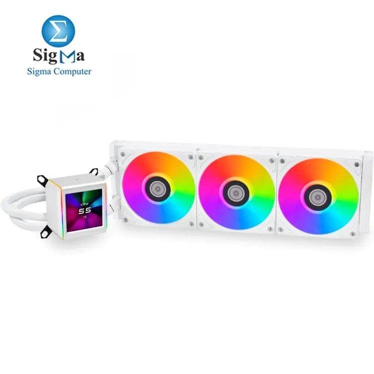 مبرد مائي ليان لي Lian Li GA II LCD 360mm AIO GA2ALCD36W - أبيض