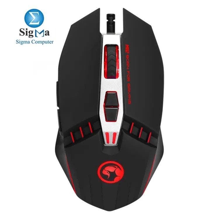 MARVO M112 – 7 programmable buttons, 4000DPI optical sensor, RGB backlight, USB wired, Windows compatible.