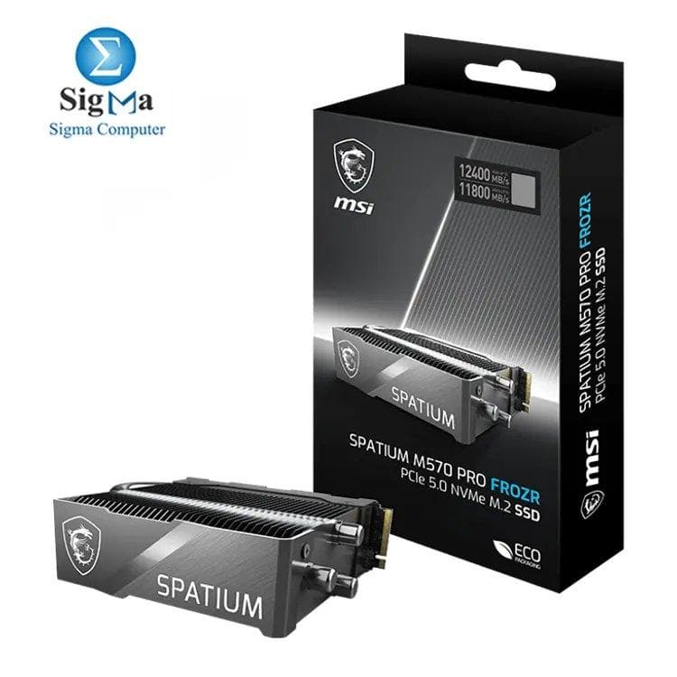 هارد ام اس اي SPATIUM M570 PRO سعة 2TB – PCIe 5.0 NVMe، PHISON E26، سرعة قراءة 12400MBs، سرعة كتابة 11800MBs، 4GB DRAM، 1400TBW