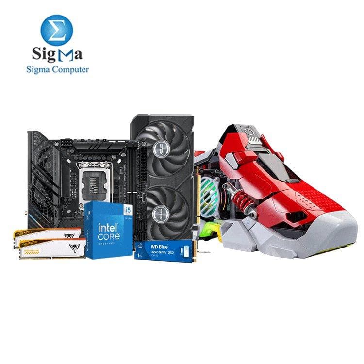تجميعة SNEAKER X - اسوس ROG STRIX B760-I Wifi - انتل I5 14600K - رام Patriot Viper Elite 5 2x16GB 6000MHz - كرت شاشة اسوس RTX 4070 12GB - هارد ويسترن ديجيتال SN580 1TB - كيسة Cooler Master SNEAKER X ADVANCED SYSTEMS
