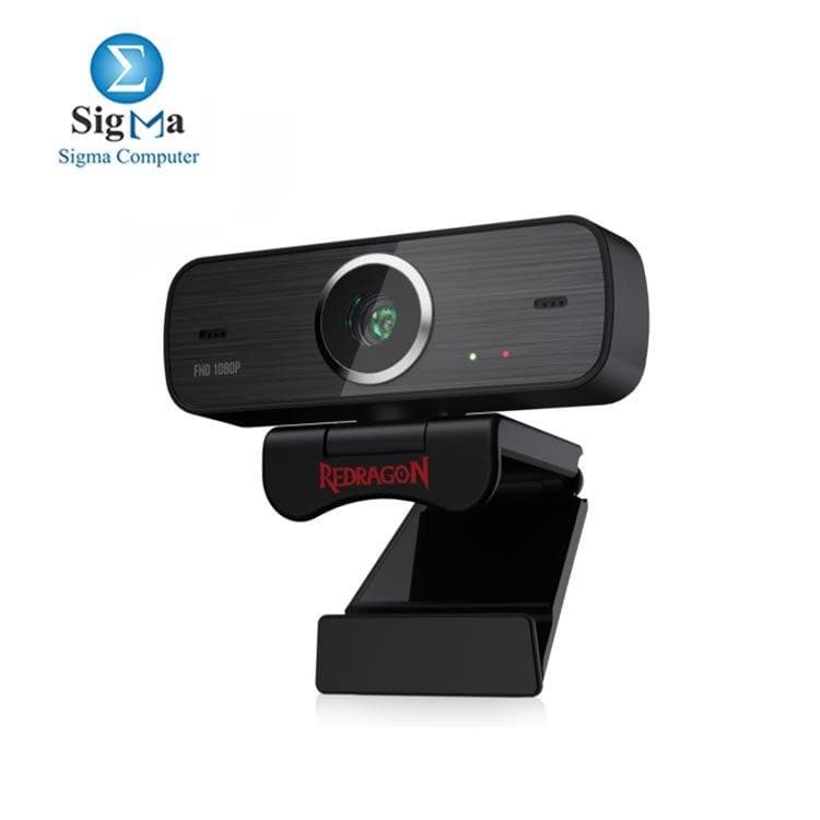 كاميرا ويب Redragon GW800 بدقة 1080P مع ميكروفون مزدوج مدمج ودوران 360 درجة