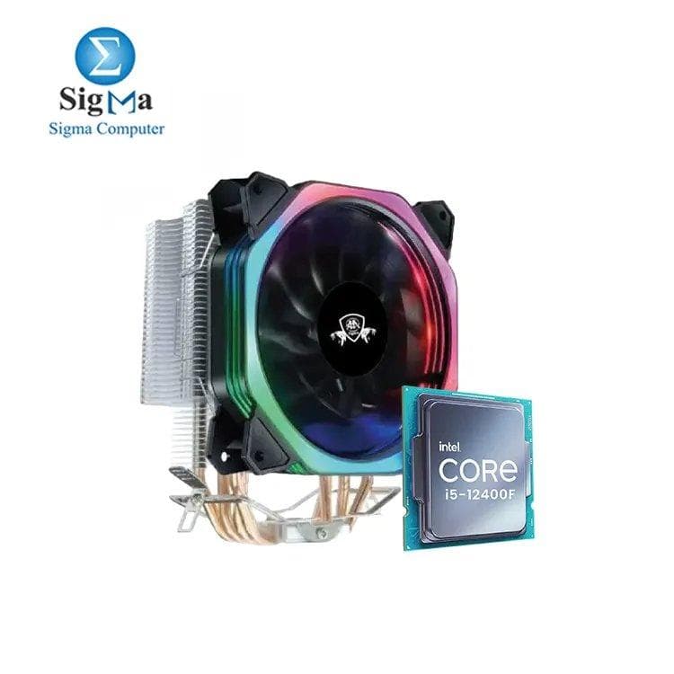 CPU-Intel-Core i5-12400F 6 Core 12 Threads TRAY and Phantom HF-400 RGB CPU COOLER