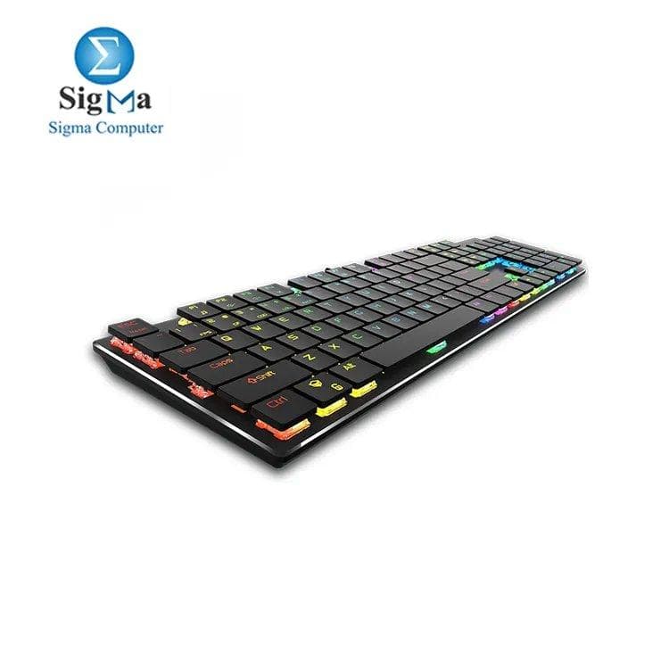 كيبورد ميكانيكي فائق النحافة ميتيون MK80 سويتش أزرق