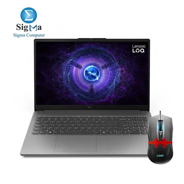 Lenovo LOQ essential 83LK0074AX Intel Core i5-12450HX - NVIDIA RTX 2050 4GB - 16GB DDR5 4800MHz - 512GB M.2 - 15.6-Inch FHD IPS 144Hz 100 sRGB - Dos - Lenovo LOQ M100 RGB Mouse