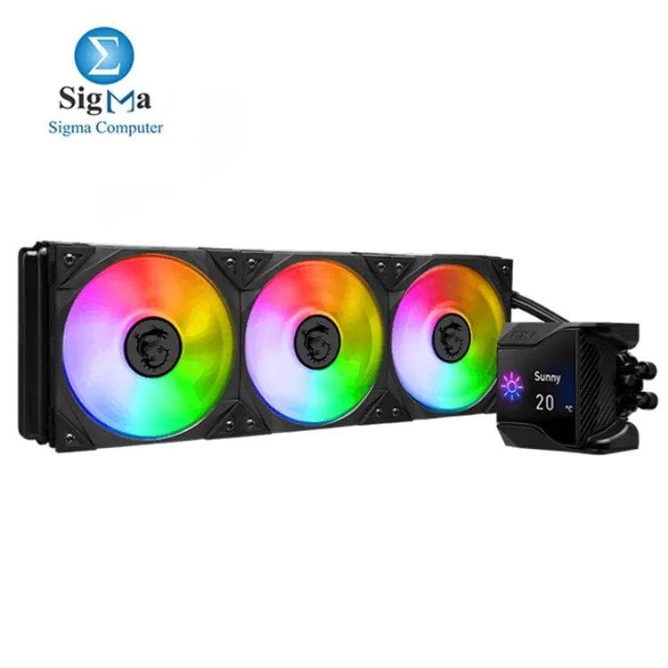 مبرد مائي للمعالج ام اس اي MPG CORELIQUID D360 ARGB 360mm AIO مع شاشة IPS