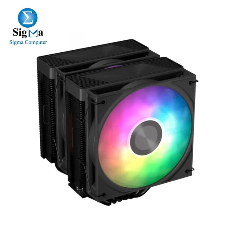 مبرد مائي ايروكول Icicle AL60C Dual-tower ARGB - أسود