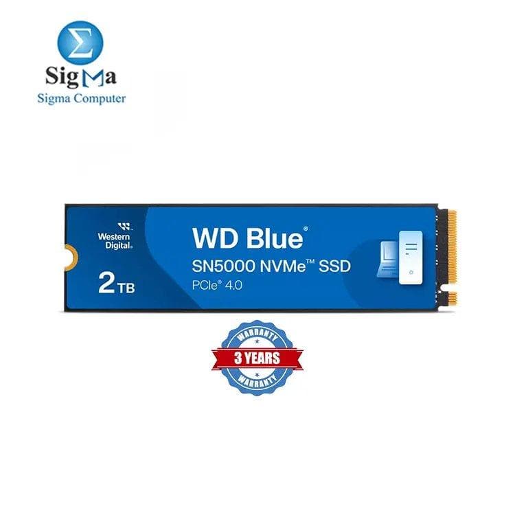 WD Blue SN5000 (WDS200T4B0E-00CNZ0) – 2TB NVMe SSD, PCIe Gen4 x4, 5150MB/s Read, 4850MB/s Write, 900TBW